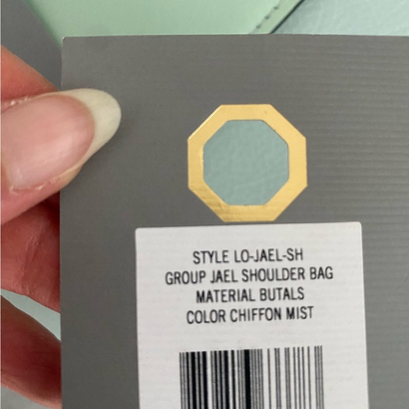 LOUISE ET CIE Leather Shoulder Bag Jael Crossbody purse mint sage green New - Picture 16 of 16